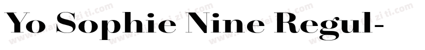 Yo Sophie Nine Regul字体转换